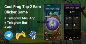 CoolFrog Tap2Earn Clicker Game With Telegram Mini App  API  Bot